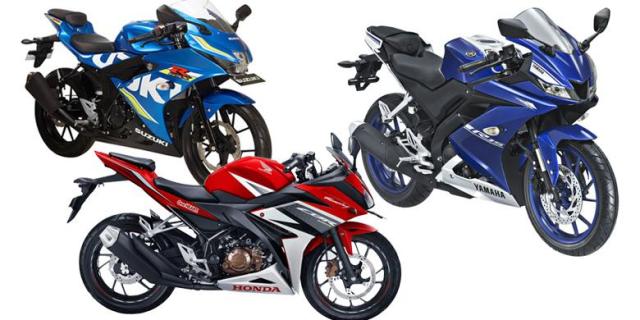 Perbedaan harga CBR150R vs R15 vs GSX-R150