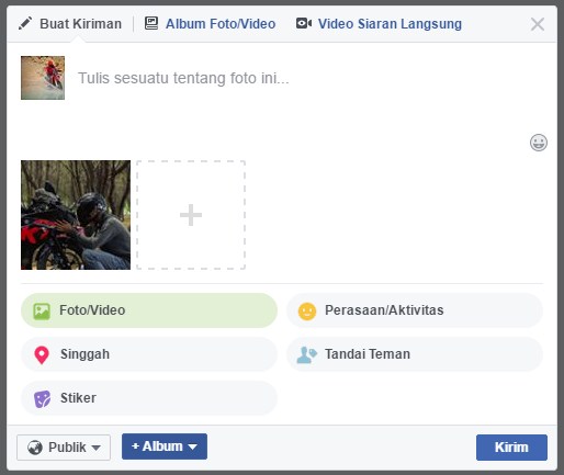 membuat status facebook dengan background 3