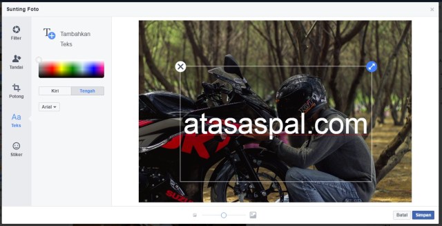 membuat status facebook dengan background 5