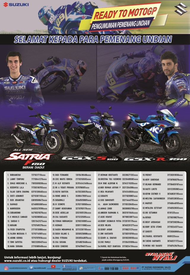 Pemenang Suzuki Ready To MotoGP 2017 (1)